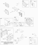 Air Cleaner Exhaust System Diagram and Parts List for 201412-0116-E1  Briggs and Stratton Engine